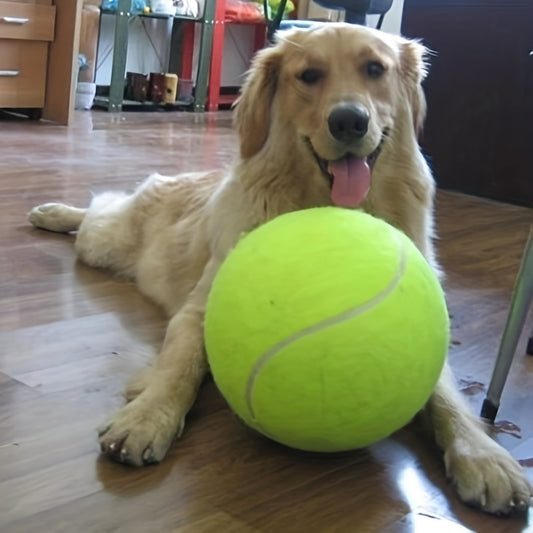 Tenis de gran tamaño, pelota de juguete inflable para mascotas de 24cm, método Corgi, pelota de juguete para perros Shiba Inu, pelota feliz diez veces nueva 