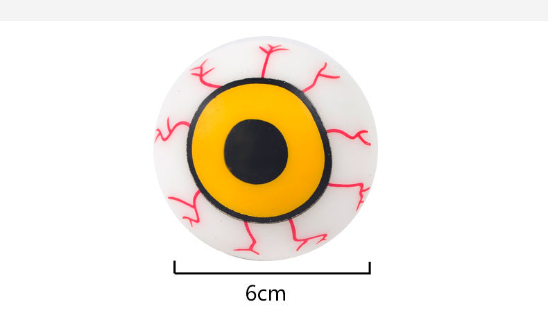 Juguete antiestrés con forma de pelota para apretar con ojos de terror