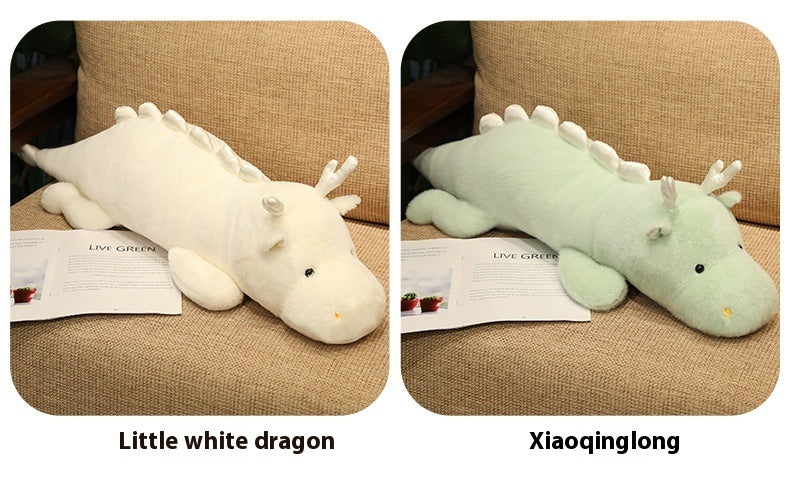 Oreiller de poupée Dragon blanc et bleu, jouet en peluche pour la maison, le salon, le canapé