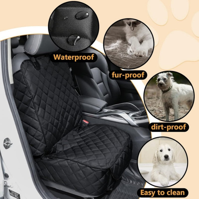 Funda de asiento de coche para perros, funda impermeable para asiento delantero de mascotas, protección para asiento de vehículo, a prueba de arañazos y antideslizante, funda protectora para asiento de coche para perros para coches, camiones y SUV