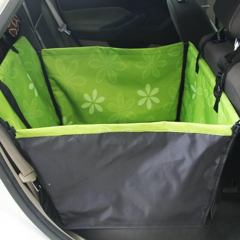 Cesta colgante para mascotas con estampado trasero, doble capa, impermeable, para coche, Gato, protección para perros