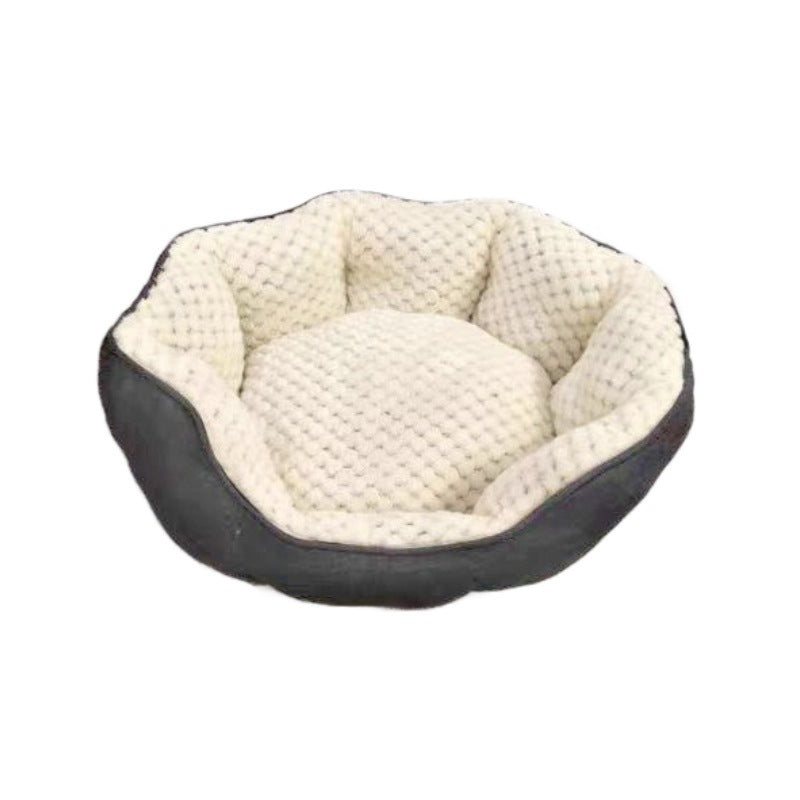 High Rest Nest For Cat Warm Bed For Small And Medium Pets With Dark Gray Shell Backrest For Autumn And Winter