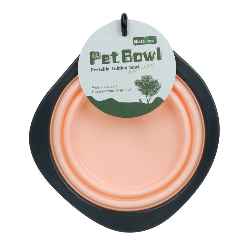 Candy Color Dog Folding Bowl Outdoor Travel Pet Feeding Food And Portable Drinking Water Cup For Puppy Small Large Animal Cats