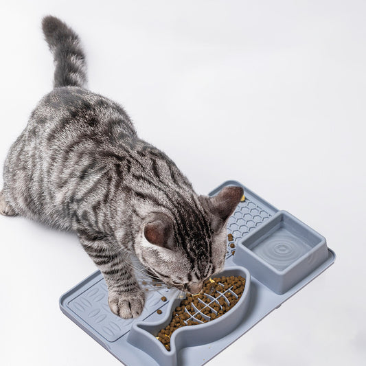 Cuencos de alimentación lenta multifunción para mascotas, tapete para lamer perros con ventosas para aliviar la ansiedad, perros, gatos, agua, comida y bebida 