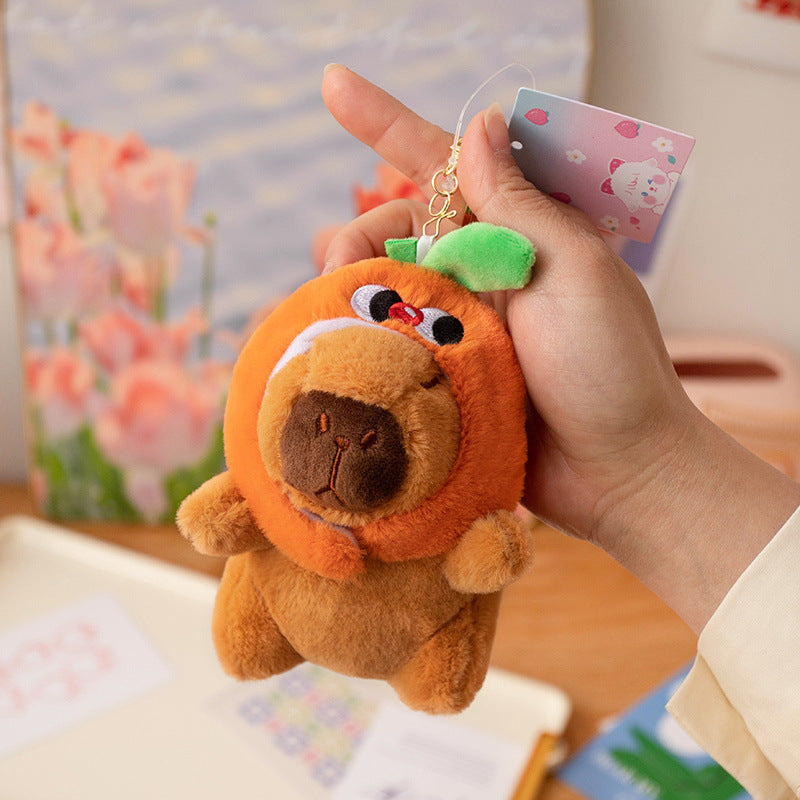 Capabala Capybara Doll Guinea Pig Peluche Juguete Pequeño Colgante Niñas Bolsos Adorno Llavero