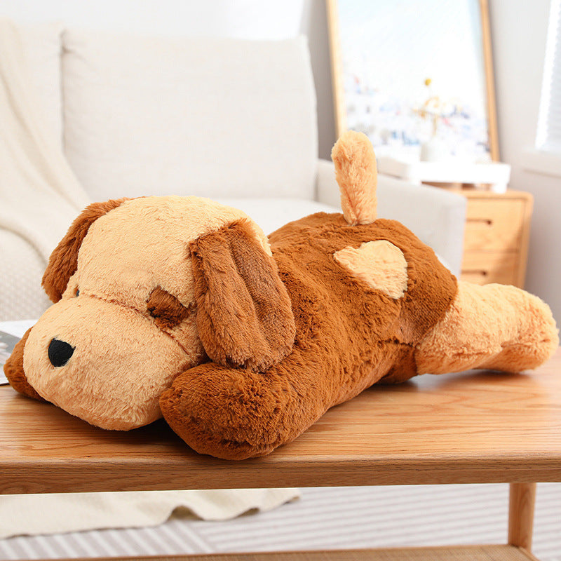 Jouets en peluche de chiot de posture couchée mignonne d'animal