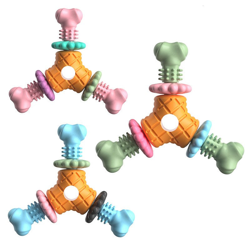 Triangle Meat TPR mordant et broyant le jouet pour chien