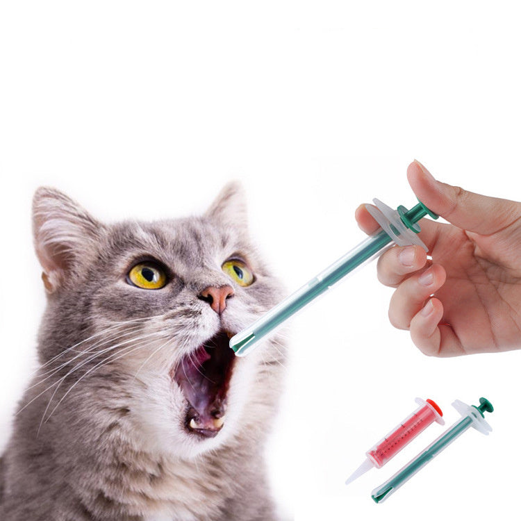 Lot de 2 piluliers pour chat, pistolet à pilules pour animaux de compagnie, pilulier pour chien, seringue à pointe souple, outil de distribution d'alimentation médicale pour animaux de compagnie pour petits animaux