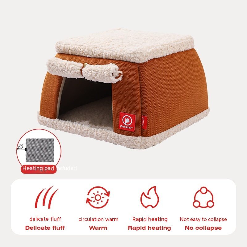 Chauffage thermique électrique hiver maison pour chat chauffage chiot chatons maison fermée