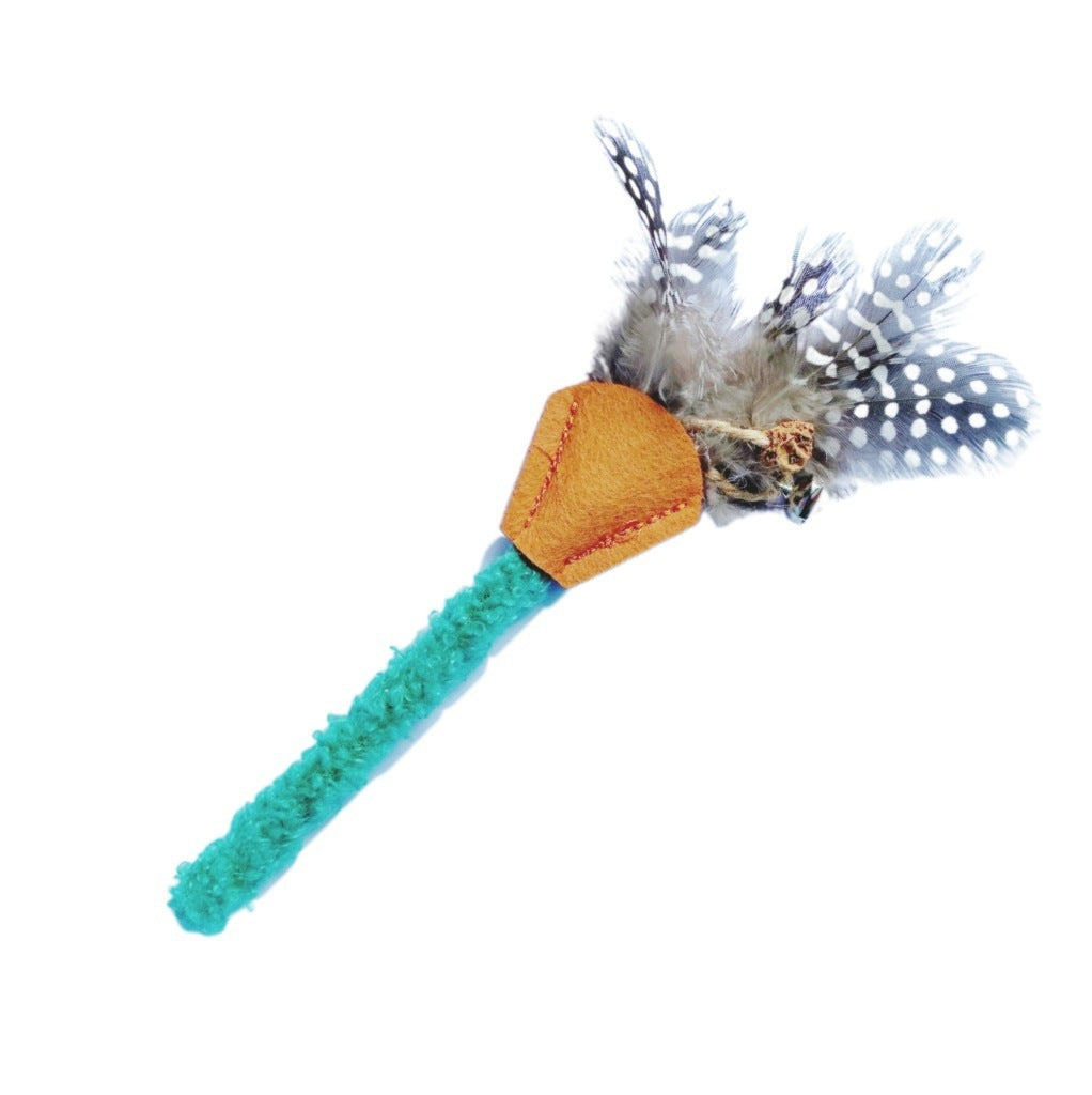 Polygonum Wood Feather Stick For Cat Pet Toy Molar Stick For Gall Fruit Polygonum Wood