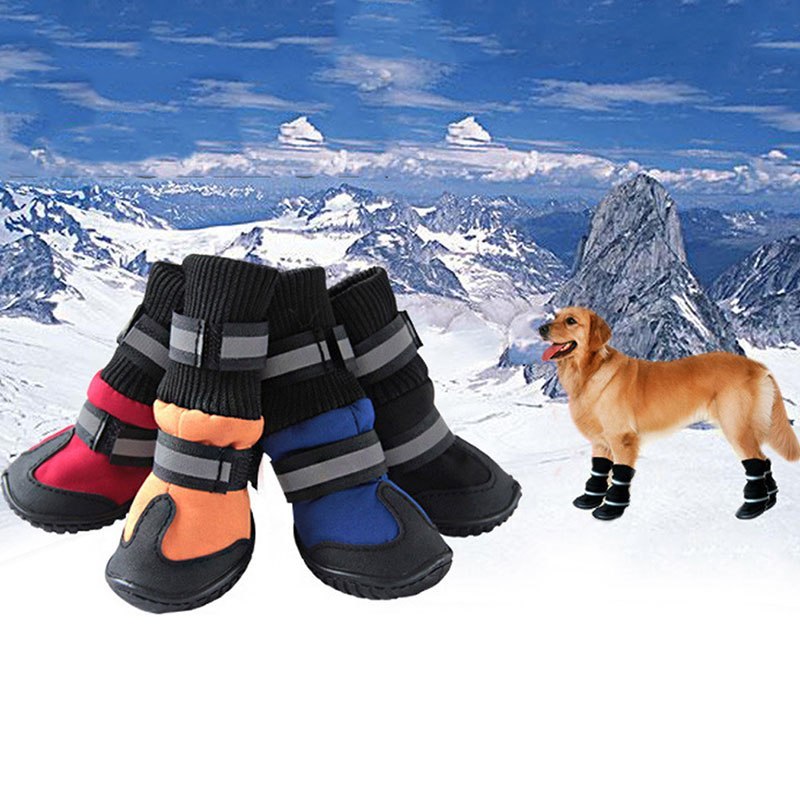 Bottes d'hiver antidérapantes en coton pour chiens