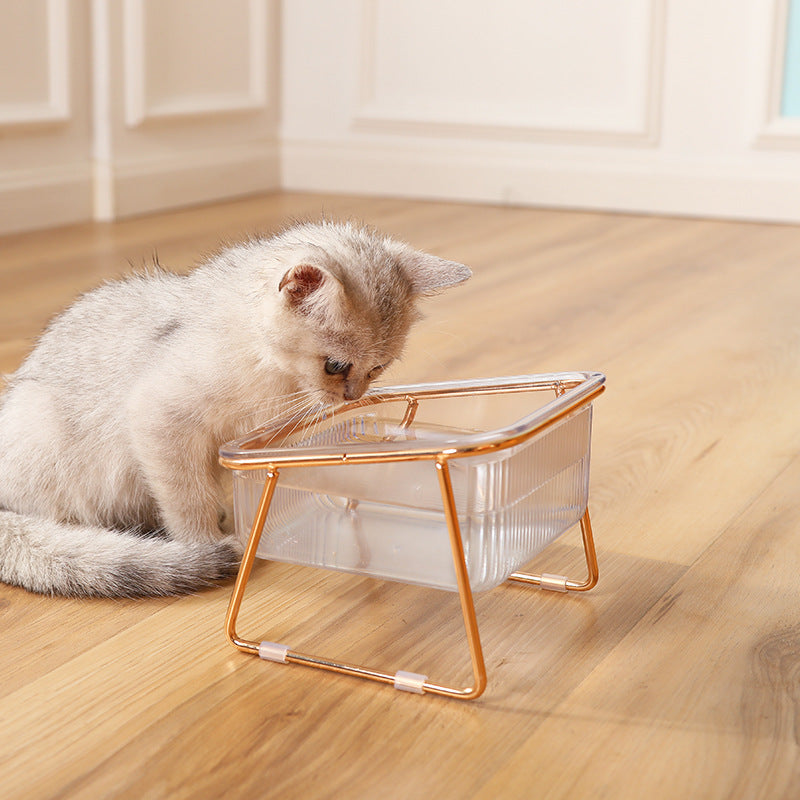 Bol à boire pour vertèbre cervicale à bouche oblique pour chat aux pieds hauts