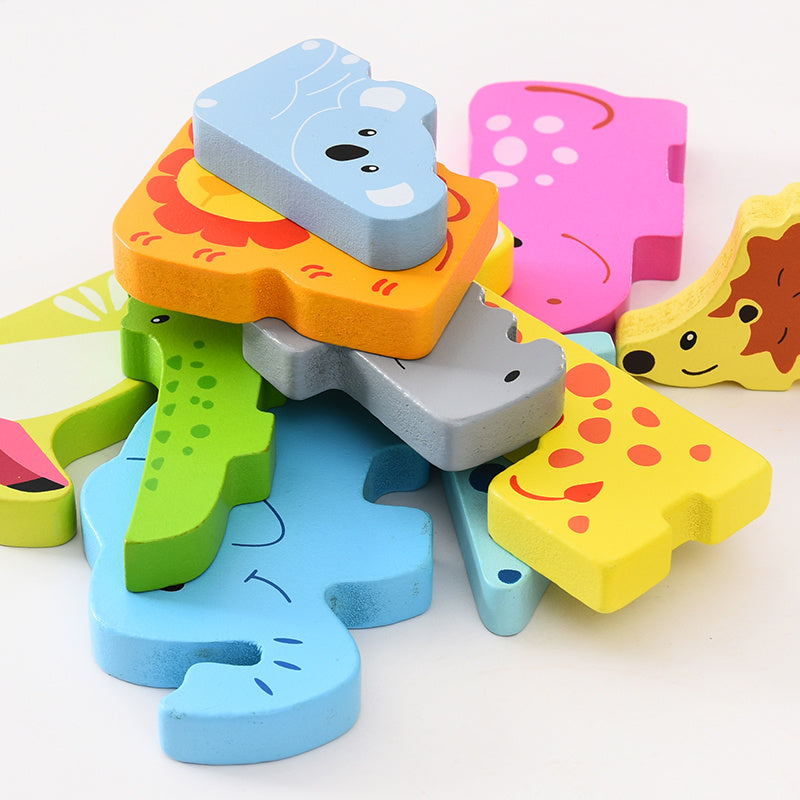 Wooden puzzle animal toy