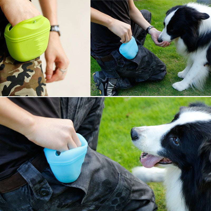 Sac de taille portable pour dressage de chiens, friandises, appâts pour chiens, obéissance, agilité, pochette de rangement pour aliments en plein air, sacs de taille pour récompenses alimentaires