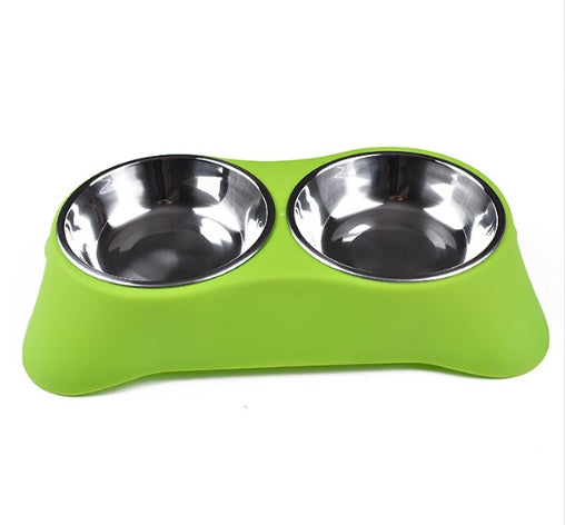 Cuenco doble de silicona con protector solar para mascotas Cuenco de comida antideslizante de silicona no tóxica y respetuoso con el medio ambiente para perros