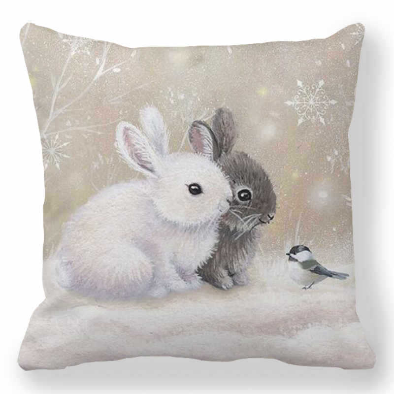 Animal Vintage Linen Home Sofa Cushion