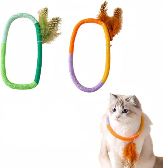 Juguetes para gatos con cuerda de algodón, juguetes de hierba gatera con plumas, juguetes seguros para limpiar los dientes, juguetes para gatos interactivos, juguetes para gatos y gatitos aburridos de interior