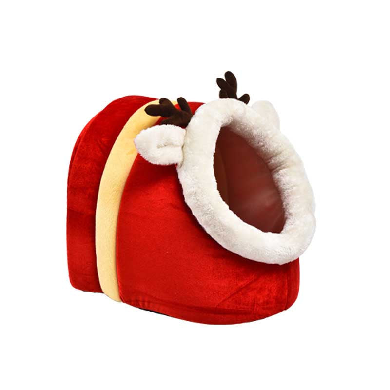 Tapis de nid pour animaux de compagnie igloo de Noël en coton chaud