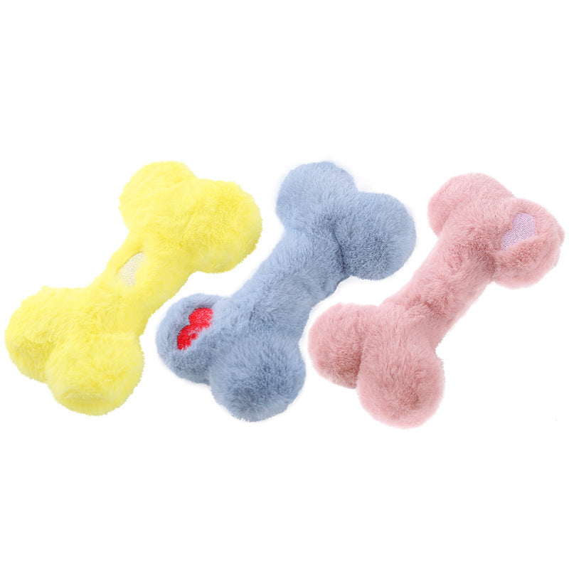 Jouets vocaux en peluche pour chien mignons contenant du BB appelé dents de broyage résistant aux morsures fournitures pour animaux de compagnie 