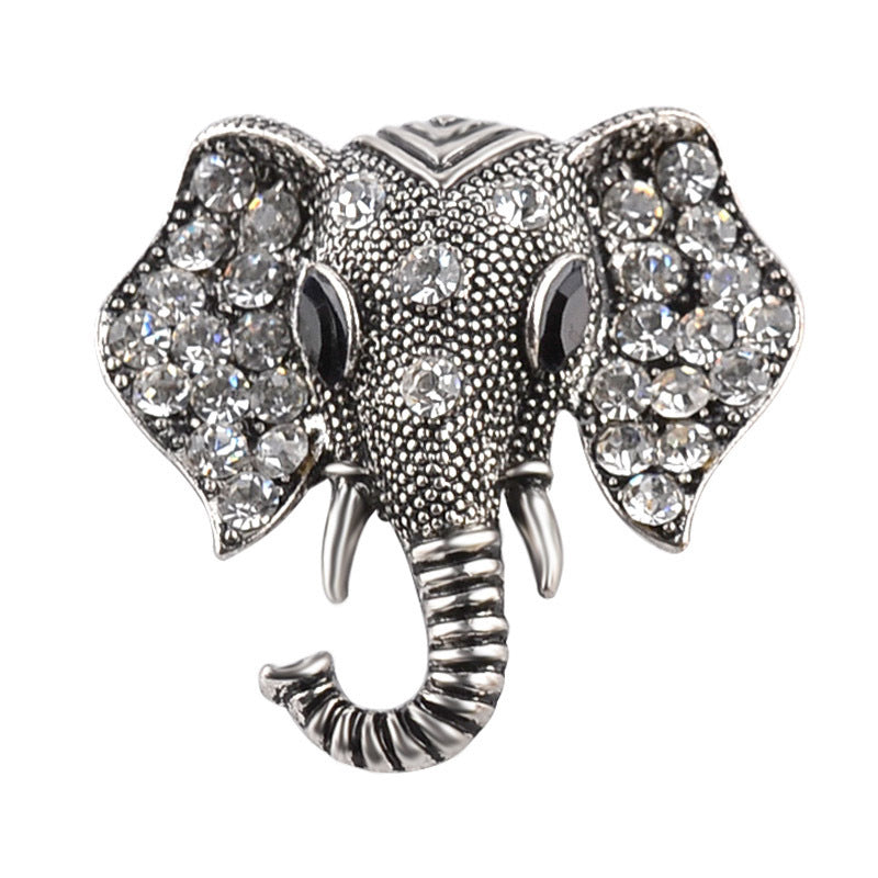 Broche diamant en alliage animal