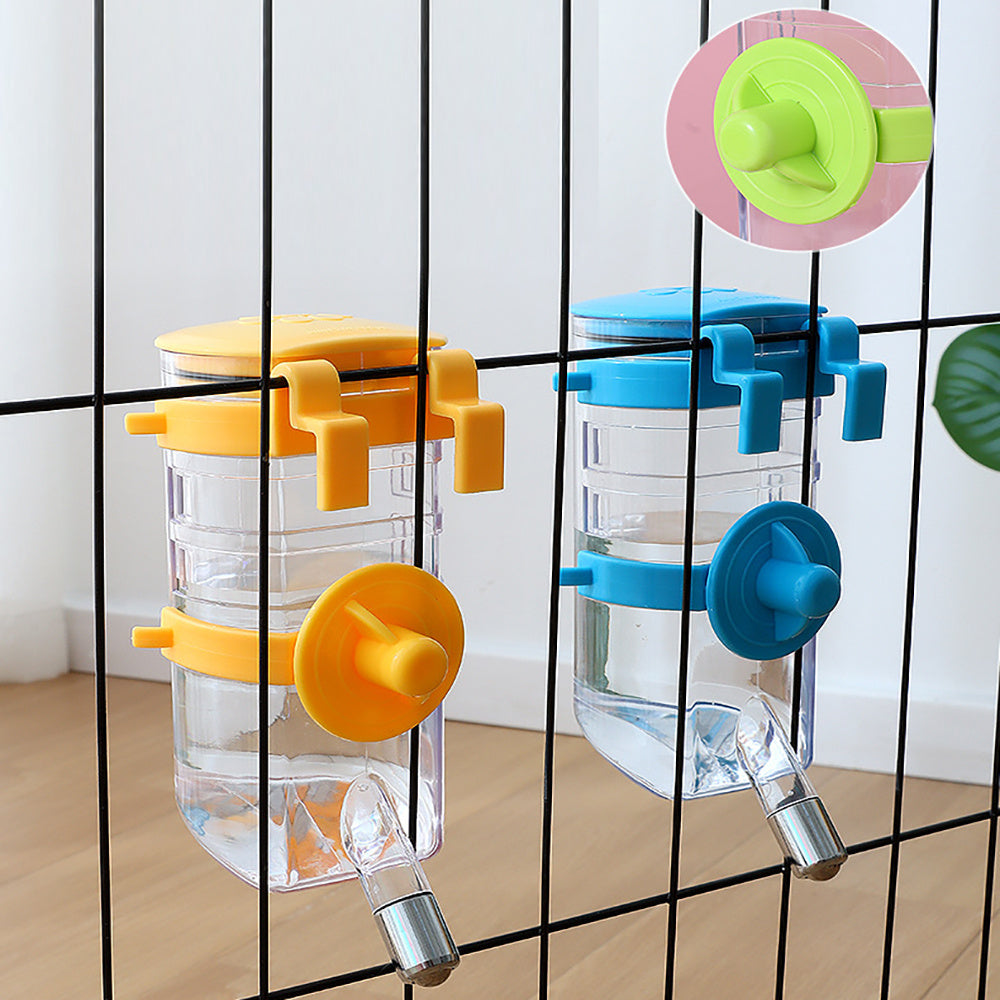 No Drip Dog Kennel Water Bottle Dispenser For Crate, Dripless Pet Drinking Fountains Kettle With Automatically Feeding Water Hanging Cage Automatic Small Pet Food Bowl Water Bottle Dispenser