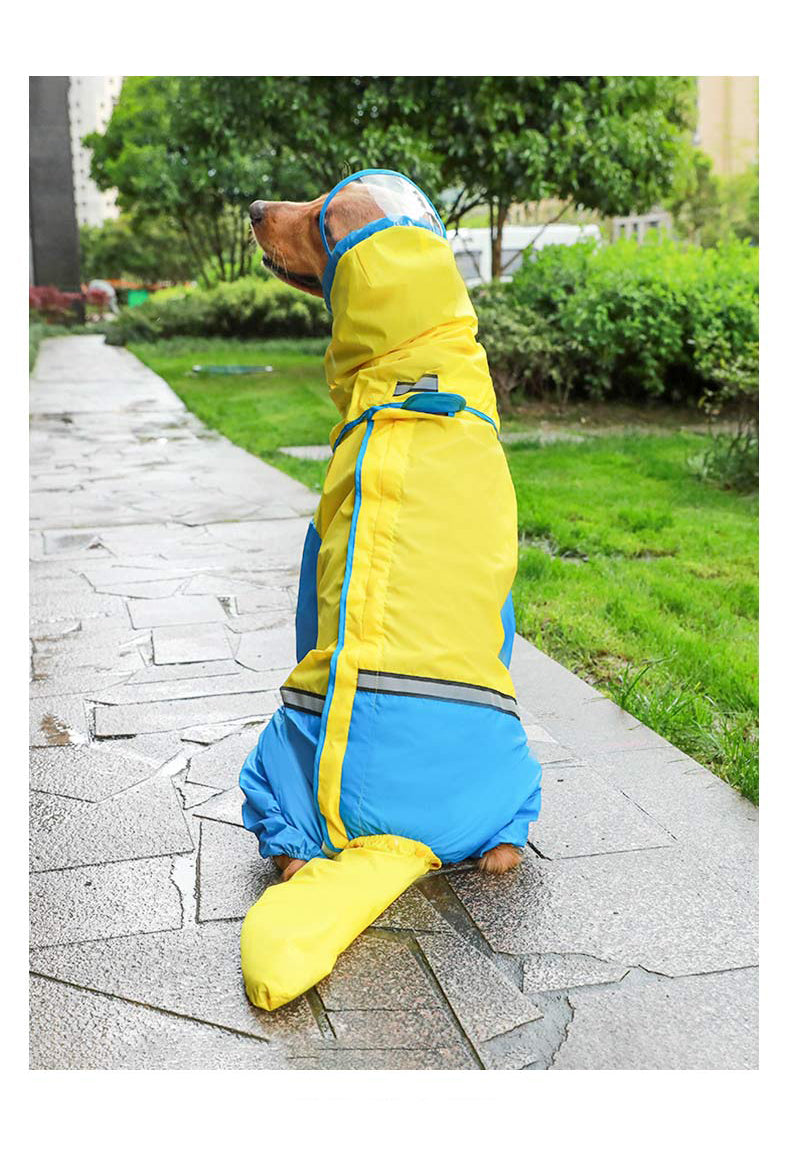 Impermeable para perro mascota cola todo incluido impermeable