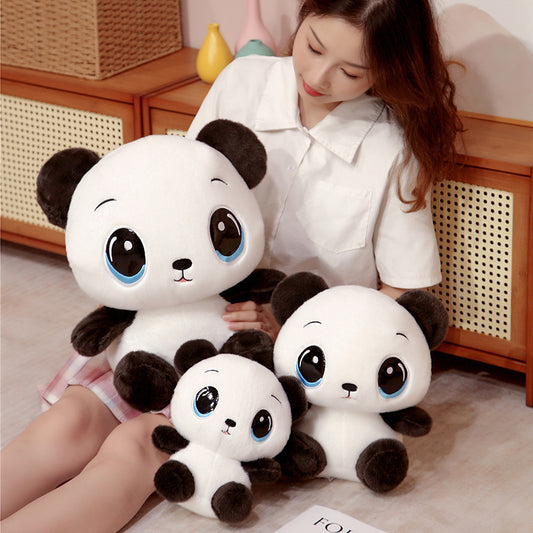 Lindos juguetes de peluche de muñeca Panda menor de dibujos animados