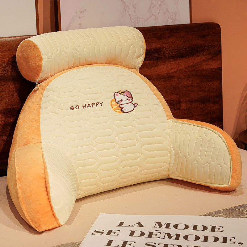 Summer Cartoon Latex Ice Silk Lumbar Support Pillow Cool Feeling Doudou Classroom Long Sitting Waist Support