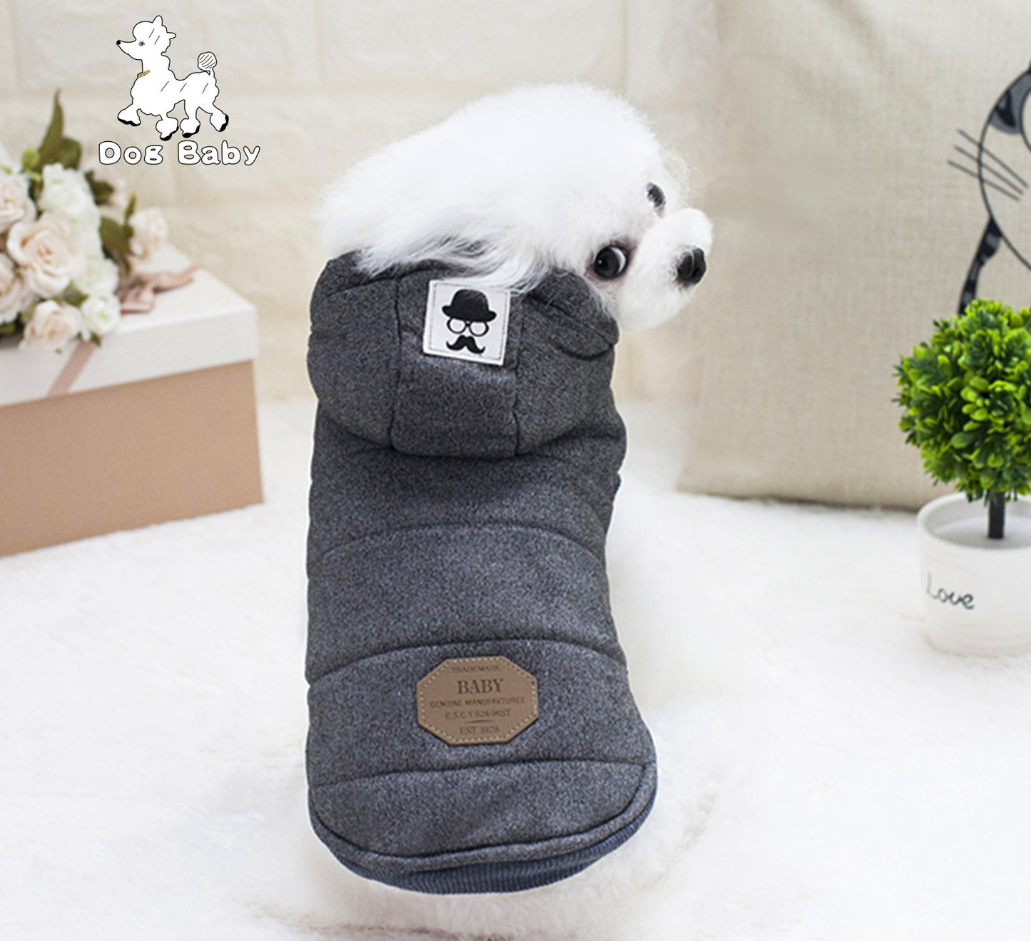 Ropa para mascotas Teddy Ropa acolchada de algodón de dos patas