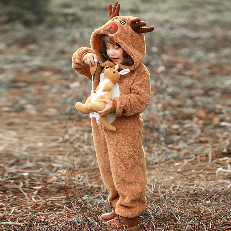 Mode pour enfants Simple Animal noël renne wapiti jouer Parent-enfant tenue