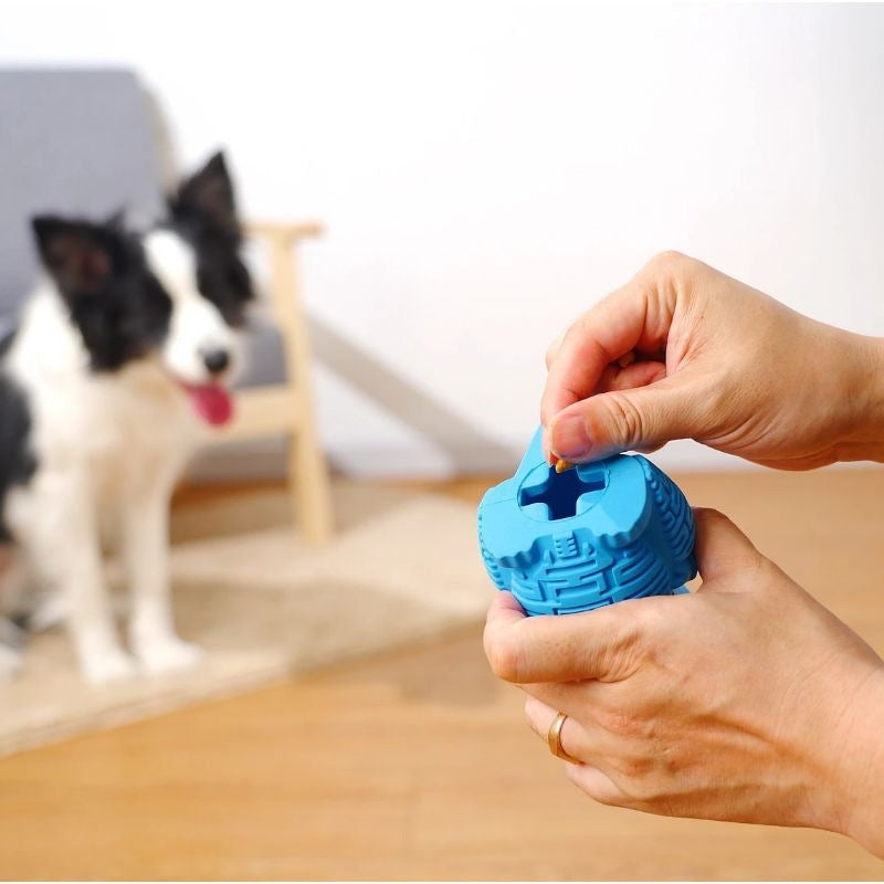 Juguete para morder de larga duración Molar con fugas de comida para perros