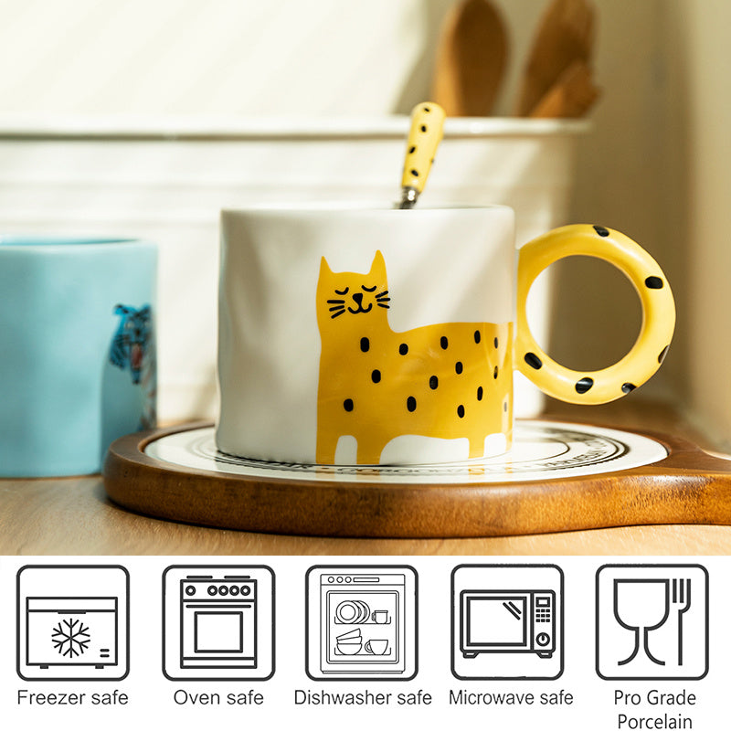 Taza De Café Animal Hogar Lindo Cerámica