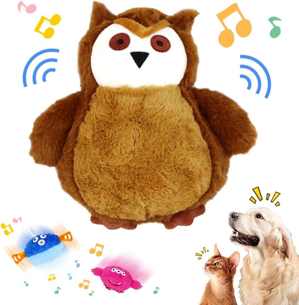 Active Moving Pet Plush Toy With Sounds Interactive Dog Toys Chargable Squeaky Moving Dog Toy Puppy Toys To Keep Them Busy For Boredom Dogs Pet Puppy Chew Toys For Teething