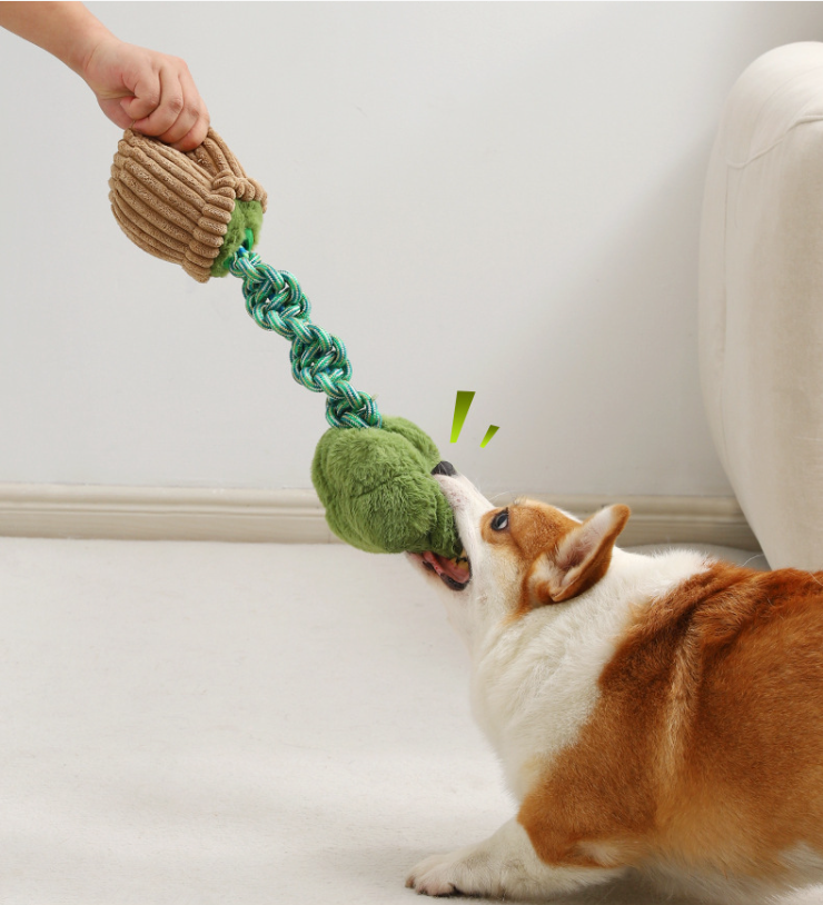 Juguete con nudo mordedor con cordón resistente a mordeduras para perros