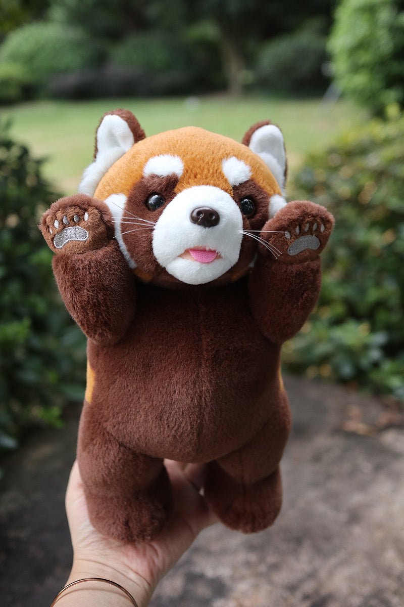 Station Style Startled Red Panda Plush Toy