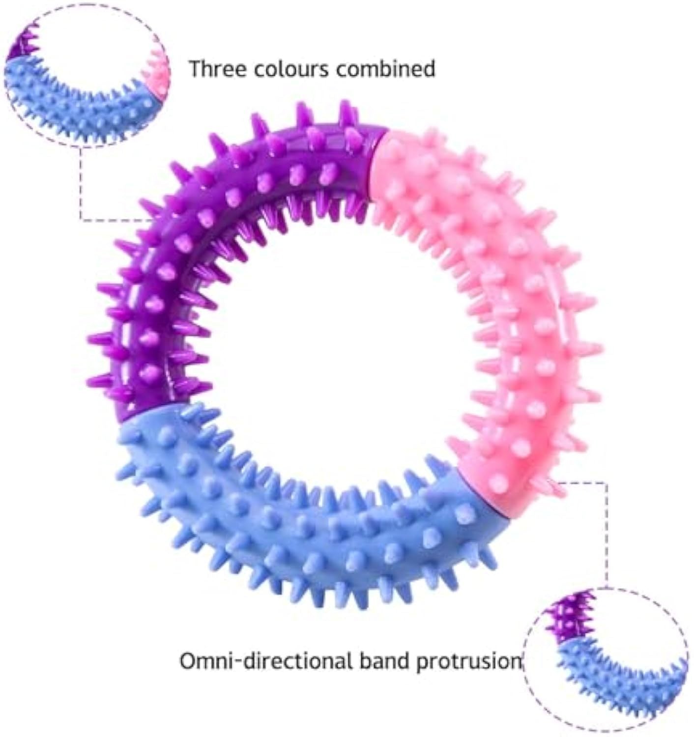 Jouets à mâcher pour chien Anneau Jouets de dentition pour chien Jouets de dentition en caoutchouc pour chiot Jouets pour animaux de compagnie pour chiens de petite, moyenne et grande taille