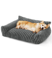 Lindo sofá para gatos Bedsure para mascotas: sofá mullido para gatos con vellón de pana suave de primera calidad, sofá cama para gatos con funda, silla de apoyo para gatos de interior