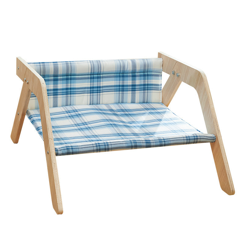 Chaise de plage pour chat Lit surélevé pour chat toutes saisons Nid de couchage confortable pour chat