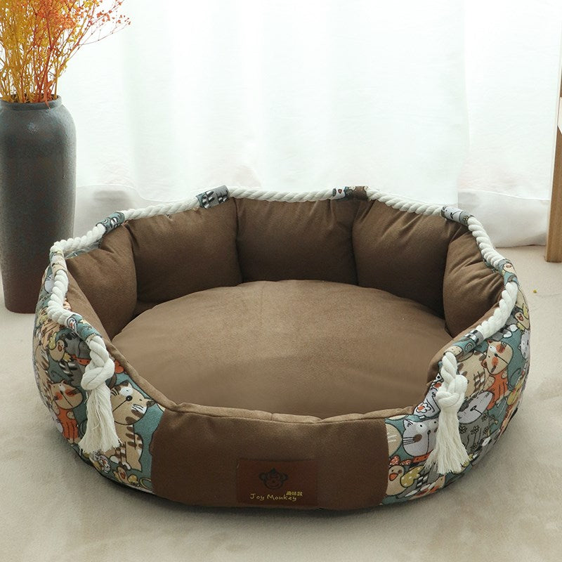 Four Seasons Universal Removable And Washable Pet Kennel Large Dog Bed To Keep Warm