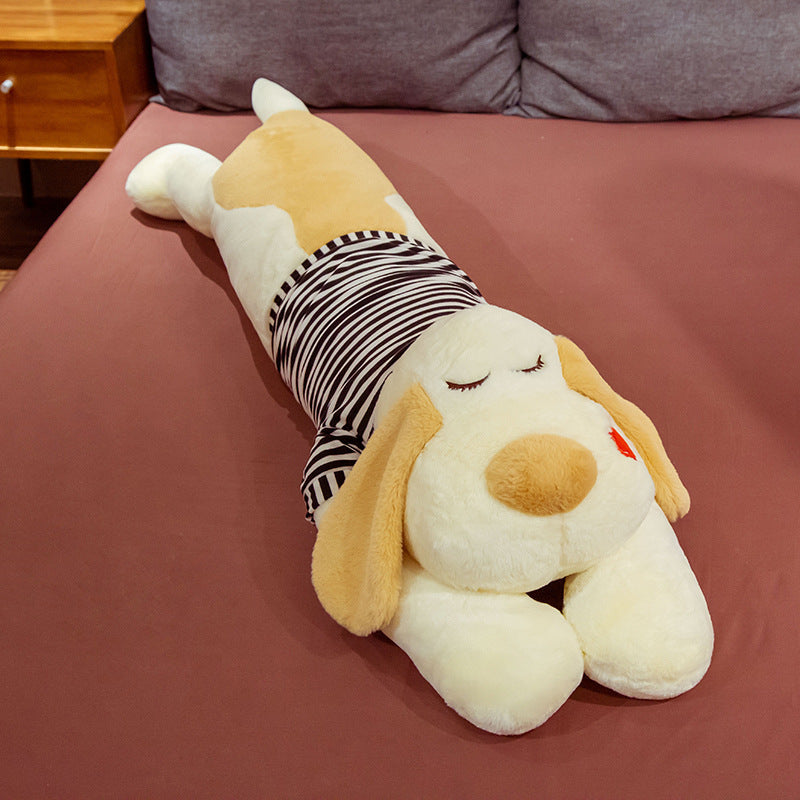 Cute Striped Papa Dog Plush Toy Large