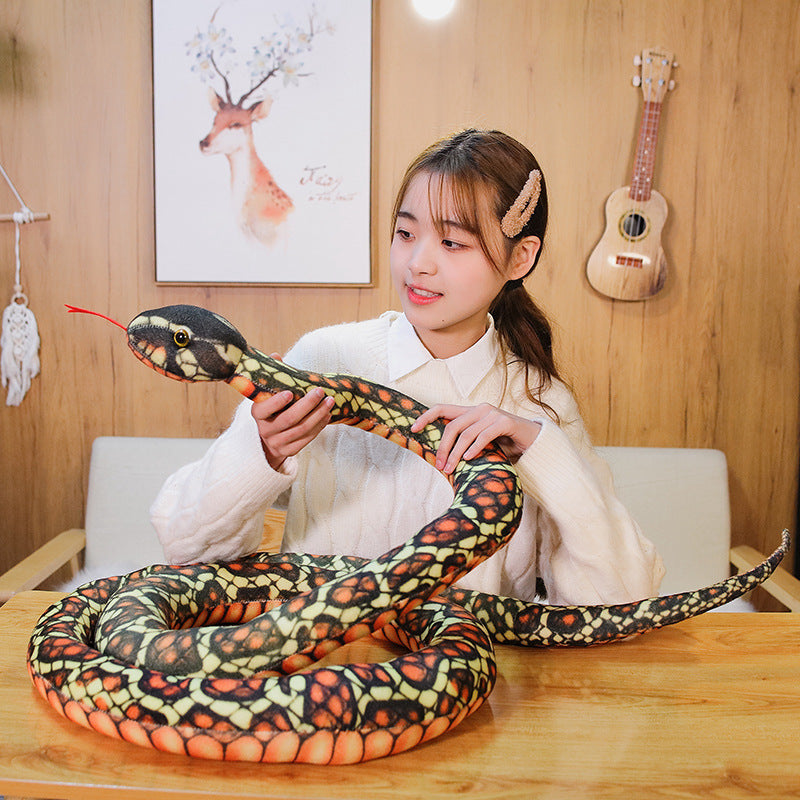 Cartoon Big Snake Plush Toy Large Snake Doll