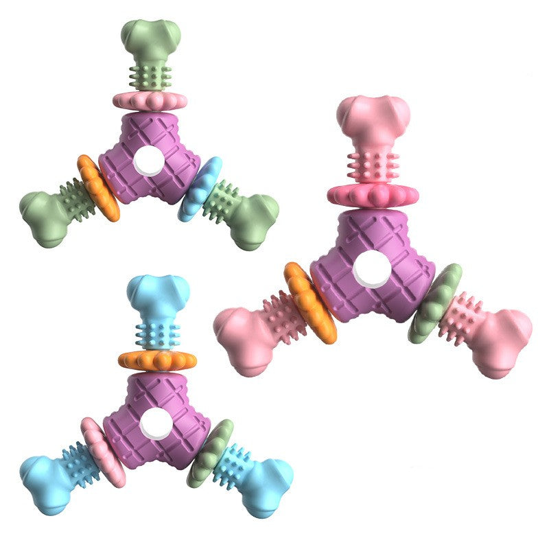 Triangle Meat TPR mordant et broyant le jouet pour chien
