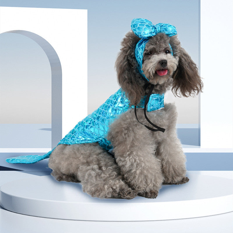 Accessoires sirène pour petit chien, chat, vêtements pour chien