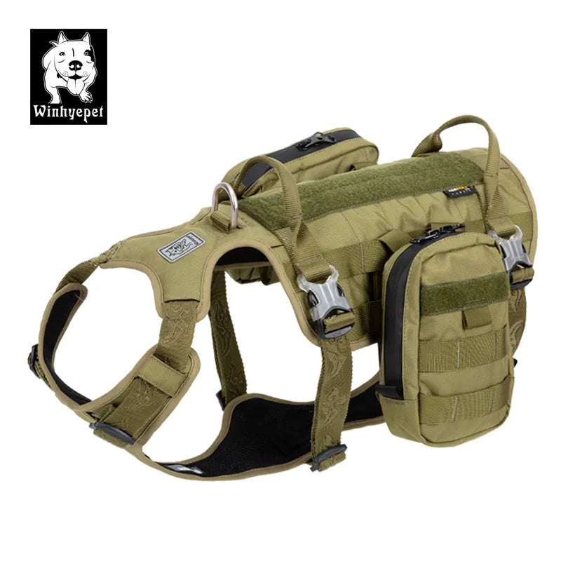 Winhyepet – harnais d'extérieur pour chien, antidérapant, sans traction, gilet en tissu pour animaux de compagnie, marche et voyage pour grands et petits chiots, accessoires