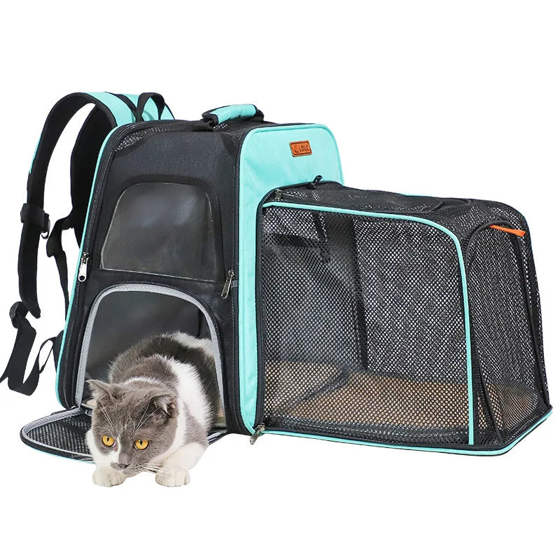 Poussette Portable pour animaux de compagnie, sac de transport pour chat, sac de transport respirant pour animaux de compagnie, sac de voyage à grand espace pour chiens