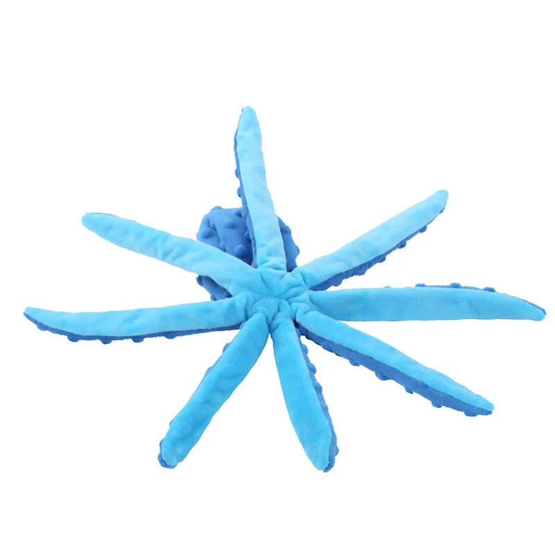 Juguete de peluche para mascotas, gato de juguete, perro, voz, pulpo, cáscara, rompecabezas, juguete interactivo resistente a mordeduras, limpieza de dientes de perro, juguete para masticar, suministros para mascotas