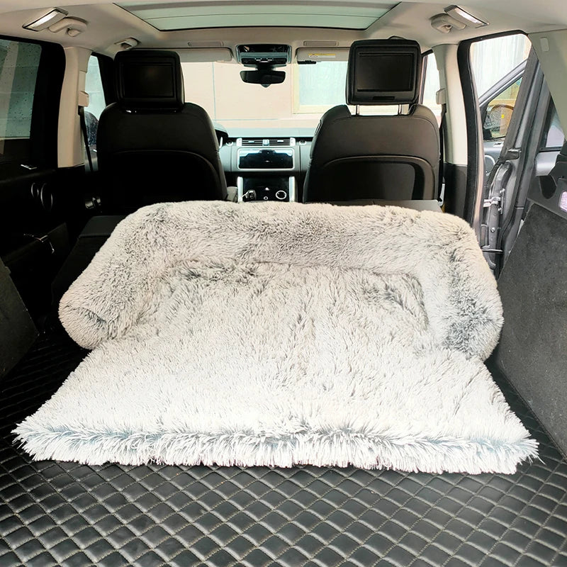 Canapé lavable pour animaux de compagnie, lit apaisant pour grands chiens, couverture chaude d'hiver pour chat, tapis de protection pour meubles de sol de voiture