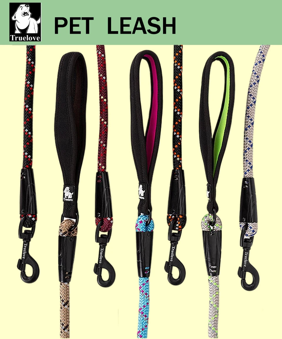 Pet Dog Leash Nylon Climbing Rope SBR Neoprene for Big Medium Small Dog Walking Accessories