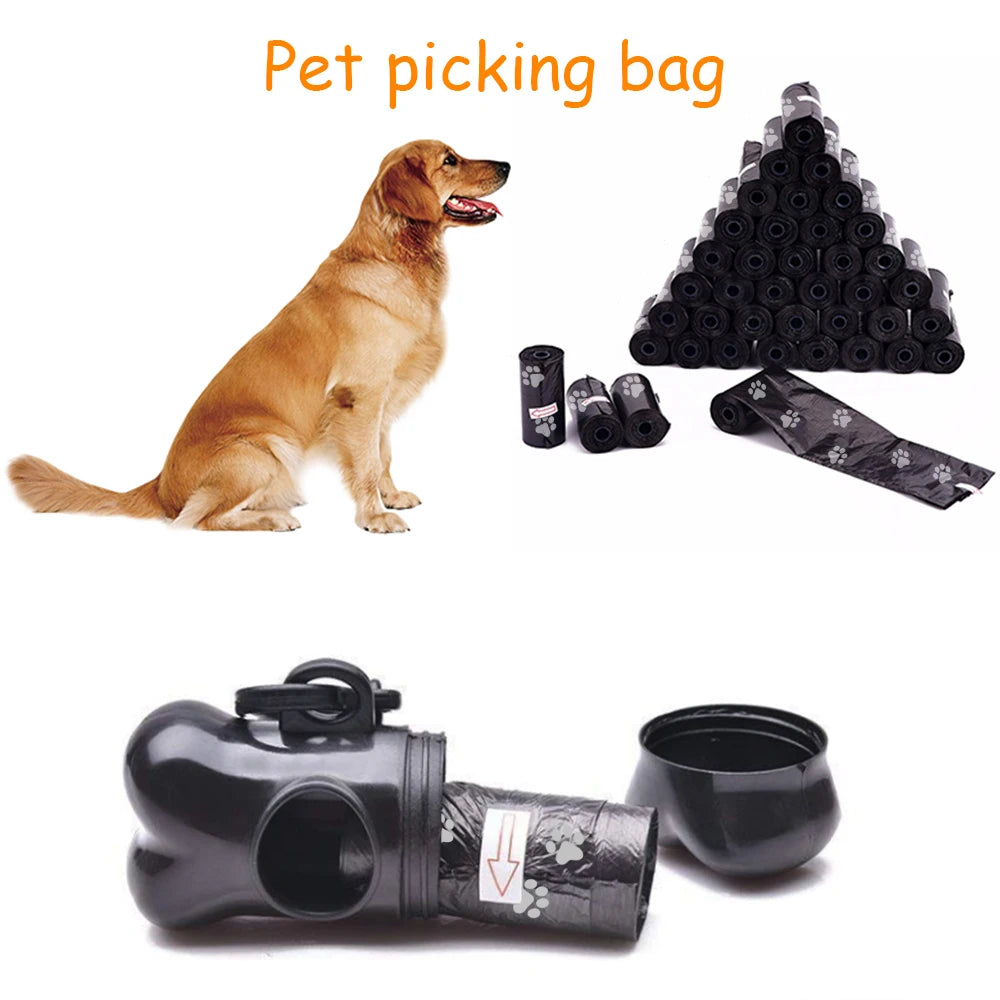 Bolsa para popó degradable para perros y mascotas, 21 Uds., con impresión, bolsa para perros, bolsas para excrementos degradables para mascotas, dispensador de bolsas limpias para perros