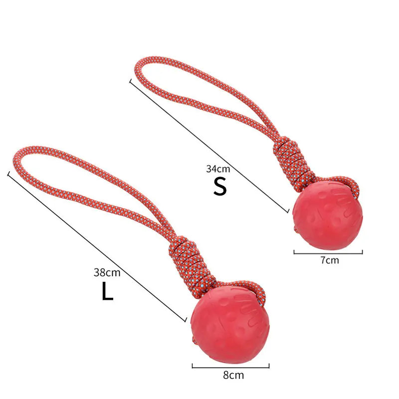 Pelota de goma de juguete para perros HOOPET, pelota resistente a mordeduras, juguete para perros, cachorros, peluche Pitbull, Color rojo, bola sólida, S-XL, suministros para mascotas